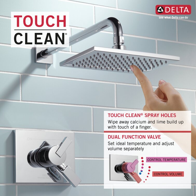 T17253-SS,CZ Delta Vero 17 Series Dual-Function Shower Faucet Set